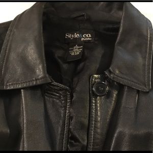 STYLE & CO WOMEN’S LEATHER JACKET SZ S